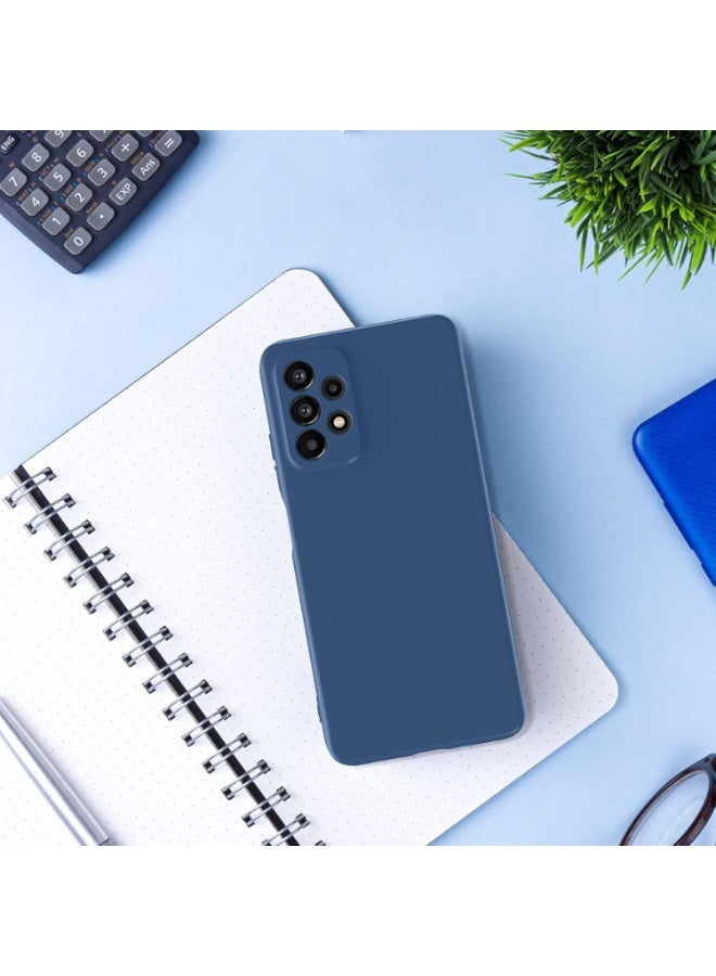Samsung Galaxy A73 5G Case, Thin TPU Cover with Camera Protection Anti-Scratch Slim Fit Flexible Phone Case for Galaxy A73 5G Blue - Image 5